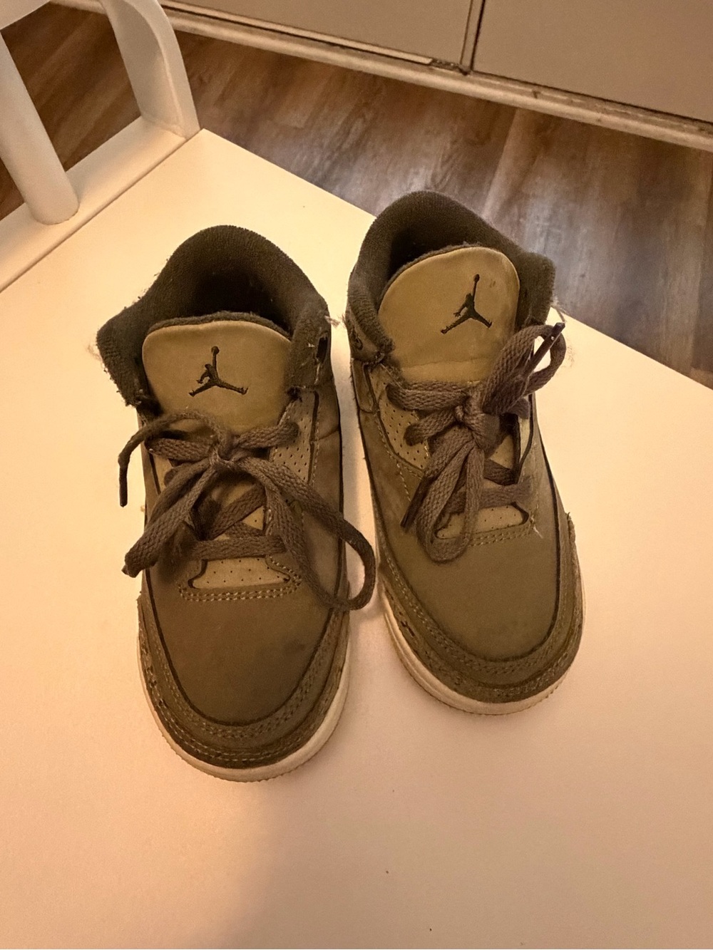 Jordan Kids 10C Olive Green Casual Sneakers